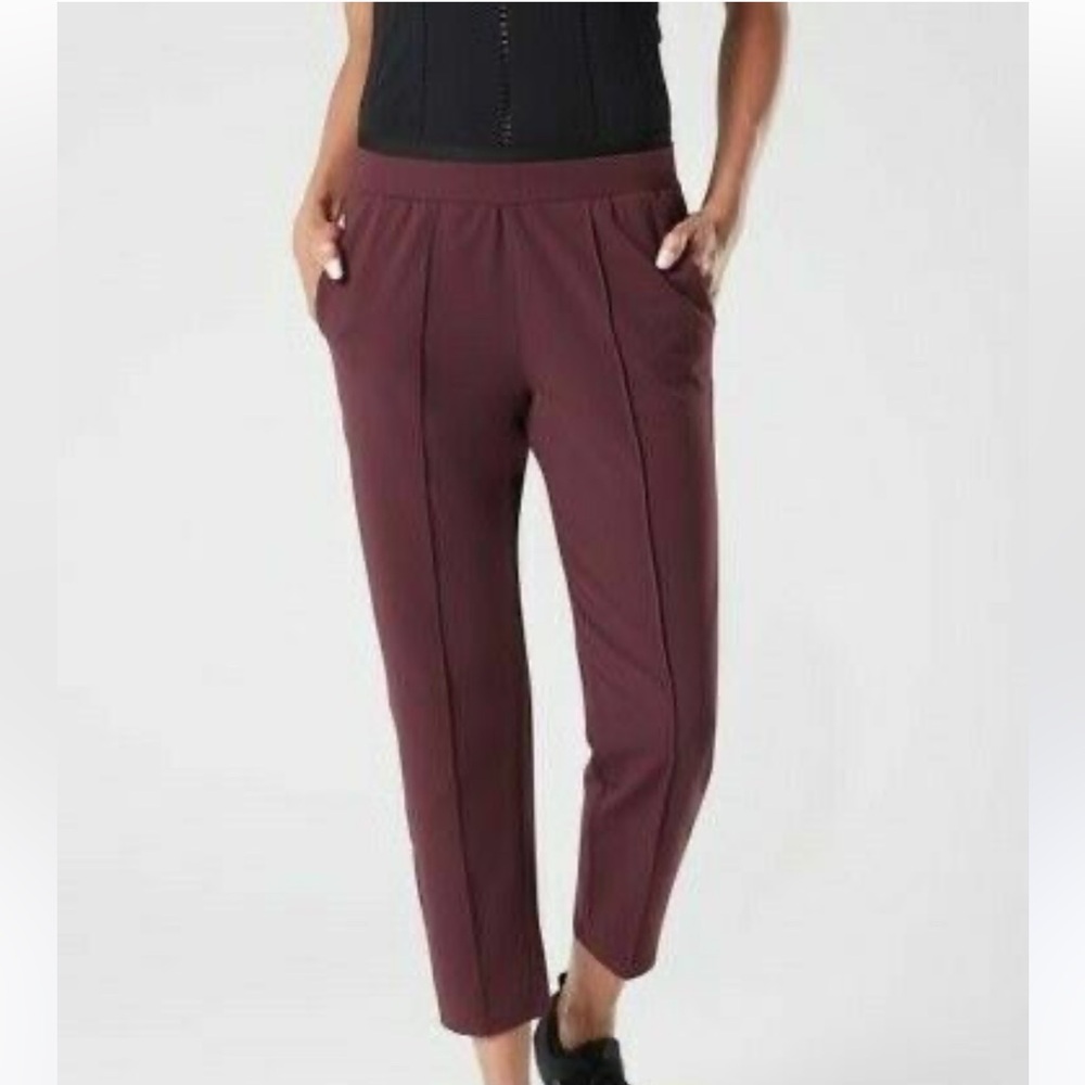 Athleta Venice Pintuck Pant Antique Burgundy XS